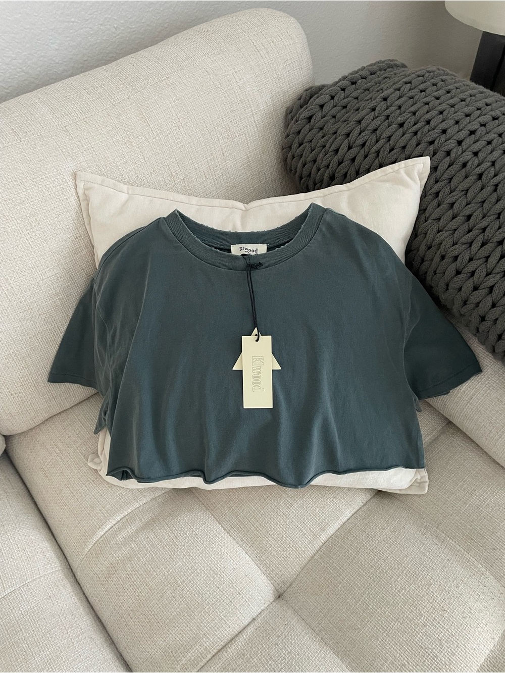 NWT Elwood Oversized Baby Core Tee Washed Teal